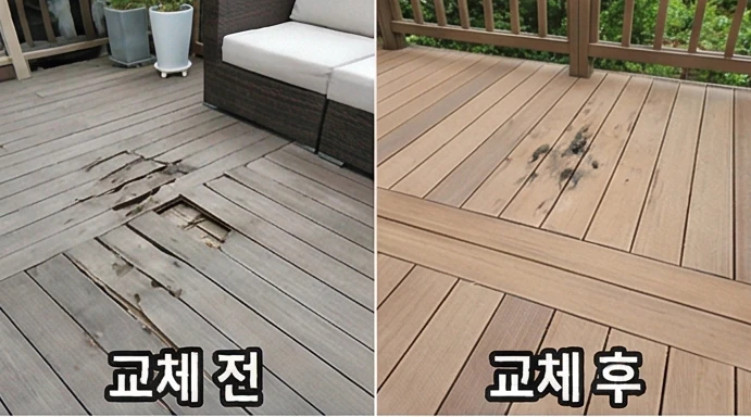 옥상 데크 데크시공 사례