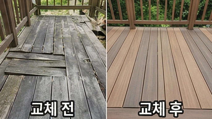 베란다 · 테라스 데크시공 사례